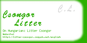 csongor litter business card